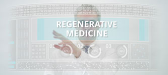 image of man pointing to regenerative medicine graphic Colorado Orthobiologics Regenerative Medicine Castle Rock CO